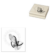 Gebet Hände mit Rosery-Gummi-Briefmarke Gummistempel (Stempel)