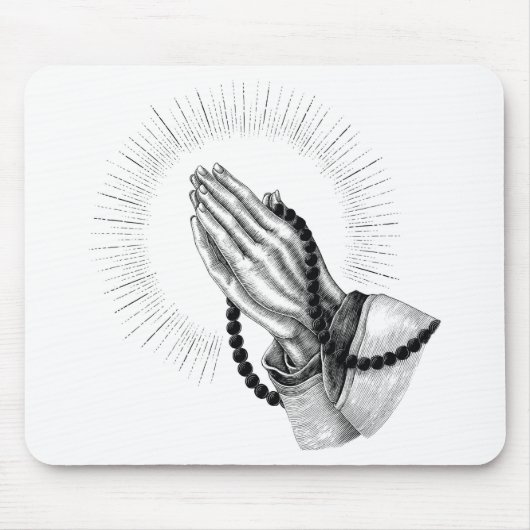 Gebet Hände Mousepad (Vorne)