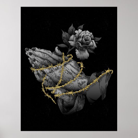 Gebet Hände Poster (Vorne)