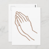 Gebet Hände Postkarte (Vorne/Hinten)