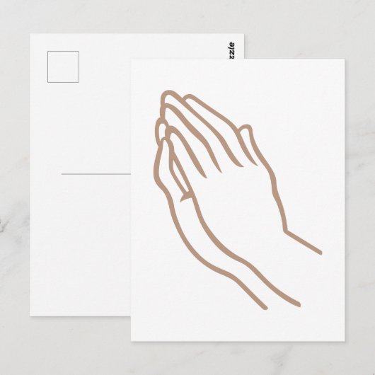 Gebet Hände Postkarte (Vorne/Hinten)