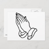 Gebet Hände Postkarte (Vorne/Hinten)