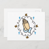 Gebet Hände Postkarte (Vorne/Hinten)
