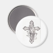 Gebet Hände und Kreuz Magnet (Vorderseite/Rückseite)