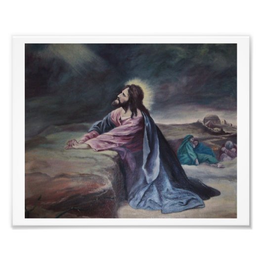 Gebet im Garten Fotodruck (Vorne)