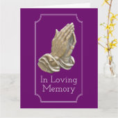 Gebet in Erinnerung an Beileid mit Gedicht Karte (Gelbe Blume)