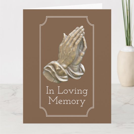 Gebet in Erinnerung an Beileid mit Gedicht Karte (Vorderseite)