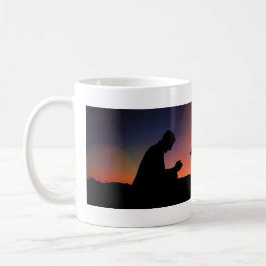 Gebet in Golgotha Kaffeetasse (Links)