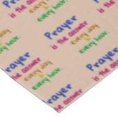 Gebet ist die Antwort Tischdecke (Schrägansicht)