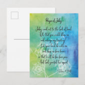 Gebet Jabez Watercolor Dandelion Postkarte (Vorne/Hinten)