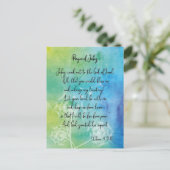 Gebet Jabez Watercolor Dandelion Postkarte (Stehend Vorderseite)