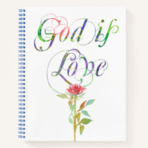 Gebet Journal Blume Gott ist Liebe Personalisiert Notizblock