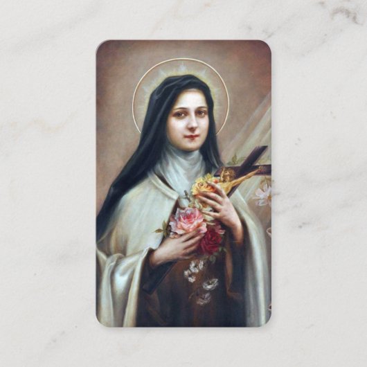 Gebet kardiert | spanisches St. Therese Visitenkarte (Vorderseite)