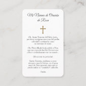 Gebet kardiert | spanisches St. Therese Visitenkarte (Rückseite)