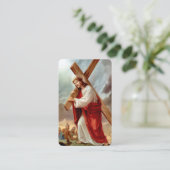 Gebet kardiert | Splitter vom Kreuz Visitenkarte (Stehend Vorderseite)