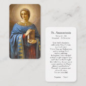 Gebet kardiert | St. Anastasia Visitenkarte (Vorne/Hinten)