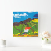 Gebet kennzeichnet II Quadratische Wanduhr (Zuhause)