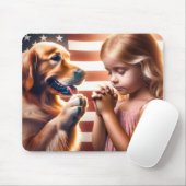 Gebet Kind und Goldener Retriever Mousepad (Mit Mouse)
