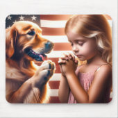 Gebet Kind und Goldener Retriever Mousepad (Vorne)