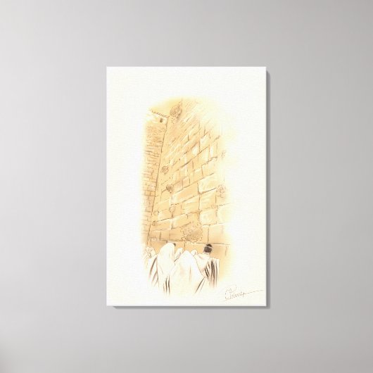 "Gebet" Kotel Alte Stadt Jerusalem Israel Art Pain Leinwanddruck (Vorderseite)