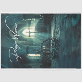 Gebet-Krieger Cross Crown Decoupage Seidenpapier