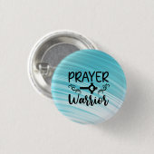 Gebet-Krieger Herz-Key grüner Hintergrund Button (Vorne & Hinten)