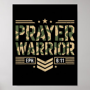 Gebet Krieger Jesus Christlichen Menschen Rüstung  Poster