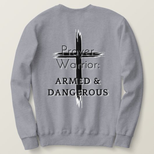 Gebet-Krieger Sweatshirt (Design Rückseite)