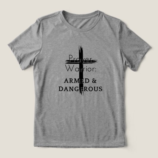 Gebet-Krieger Tri-Blend Shirt (Design Vorderseite)