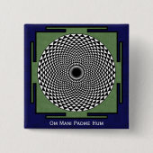 Gebet mandala Om Mani Padme Hum Button (Vorderseite)