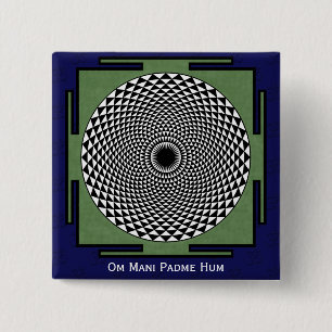 Gebet mandala Om Mani Padme Hum Button