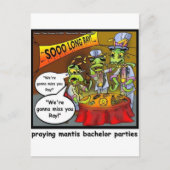 Gebet Mantis Batchelor Party Funny Gifts & T-Shirt Einladungspostkarte (Vorderseite)