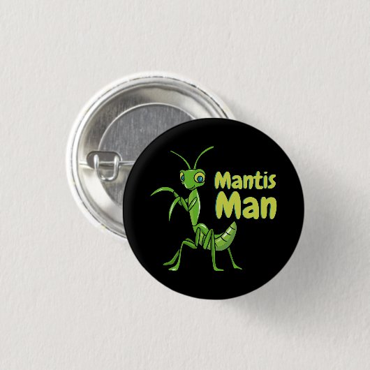 Gebet Mantis Man Green Garden Insekt Button (Vorne & Hinten)