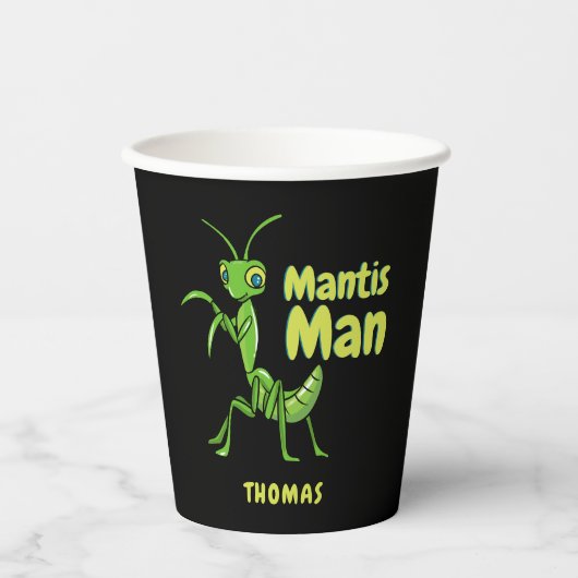 Gebet Mantis Man Green Garden Insekt personalisier Pappbecher (Vorderseite)