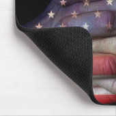 Gebet mit amerikanischer Flagge Mousepad (Ecke)