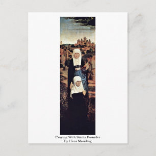 Gebet mit Heiligen von Hans Memling Postkarte