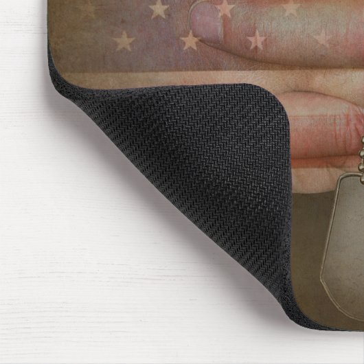 Gebet mit Hundetags Mousepad (Ecke)