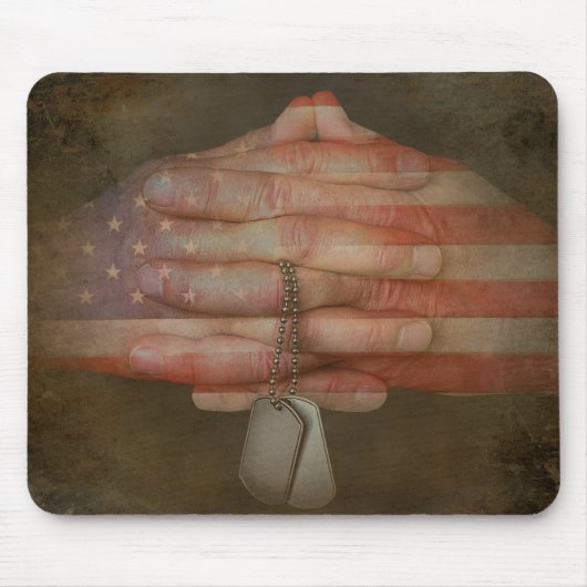 Gebet mit Hundetags Mousepad (Vorne)