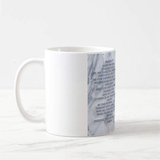 GEBET NACH ST MICHAEL DER ERZENGEL KAFFEETASSE (Links)