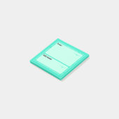 Gebet-Nachhinweise (Aquamarin) Post-it Klebezettel (angewinkelt)