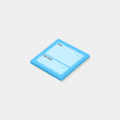 Gebet-Nachhinweise (blau) Post-it Klebezettel (angewinkelt)