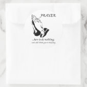 Gebet: Nichts tun Runder Aufkleber (Tasche)