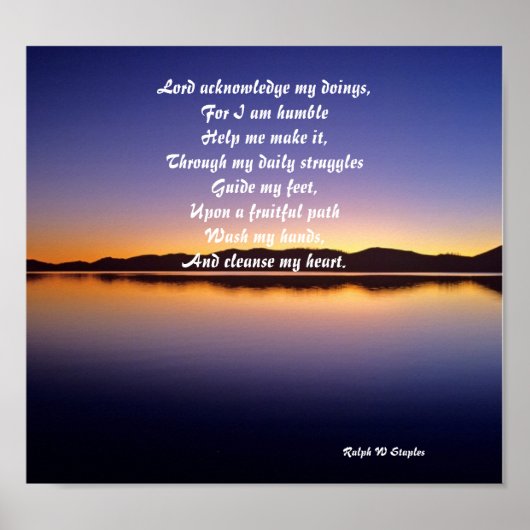 Gebet-Plakate Poster (Vorne)