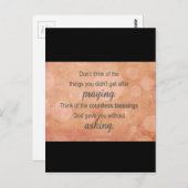 Gebet Postkarte (Vorne/Hinten)