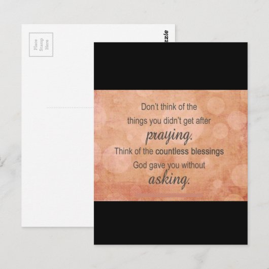 Gebet Postkarte (Vorne/Hinten)