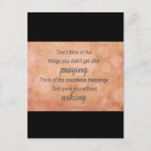 Gebet Postkarte (Vorderseite)