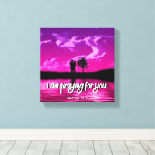 Gebet- Premium gepackte Leinwand (Glanz) (Insitu (Holzboden))