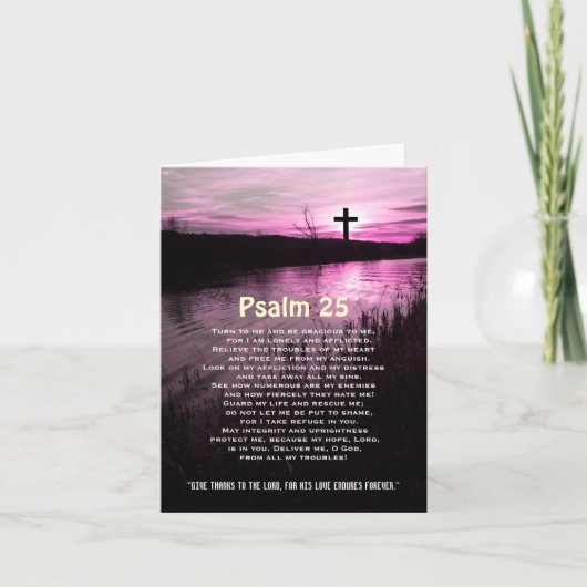 Gebet, Psalm 25 personalisierte christliche Karte (Vorderseite)