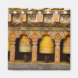 Gebet-Räder, Mani Wheel bei Trongsa Dzong, Magnet