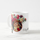 Gebet Rosen-religiöses Jungfrau-Marys Jesus Kaffeetasse (Vorderseite Links)